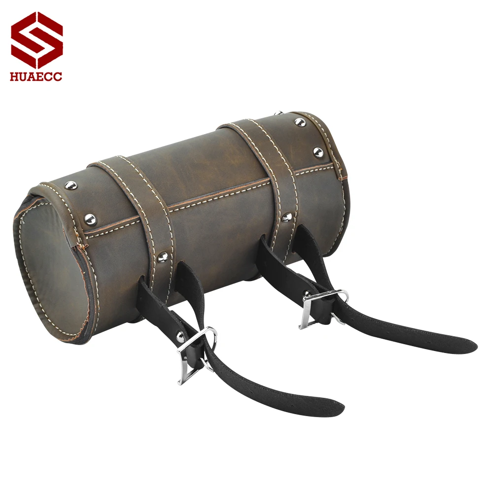 العالمي خمر دراجة نارية السرج أكياس بولي Leather الجلود دراجة نارية الجانب أداة الذيل حقيبة الأمتعة ل هارلي هوندا ياماها