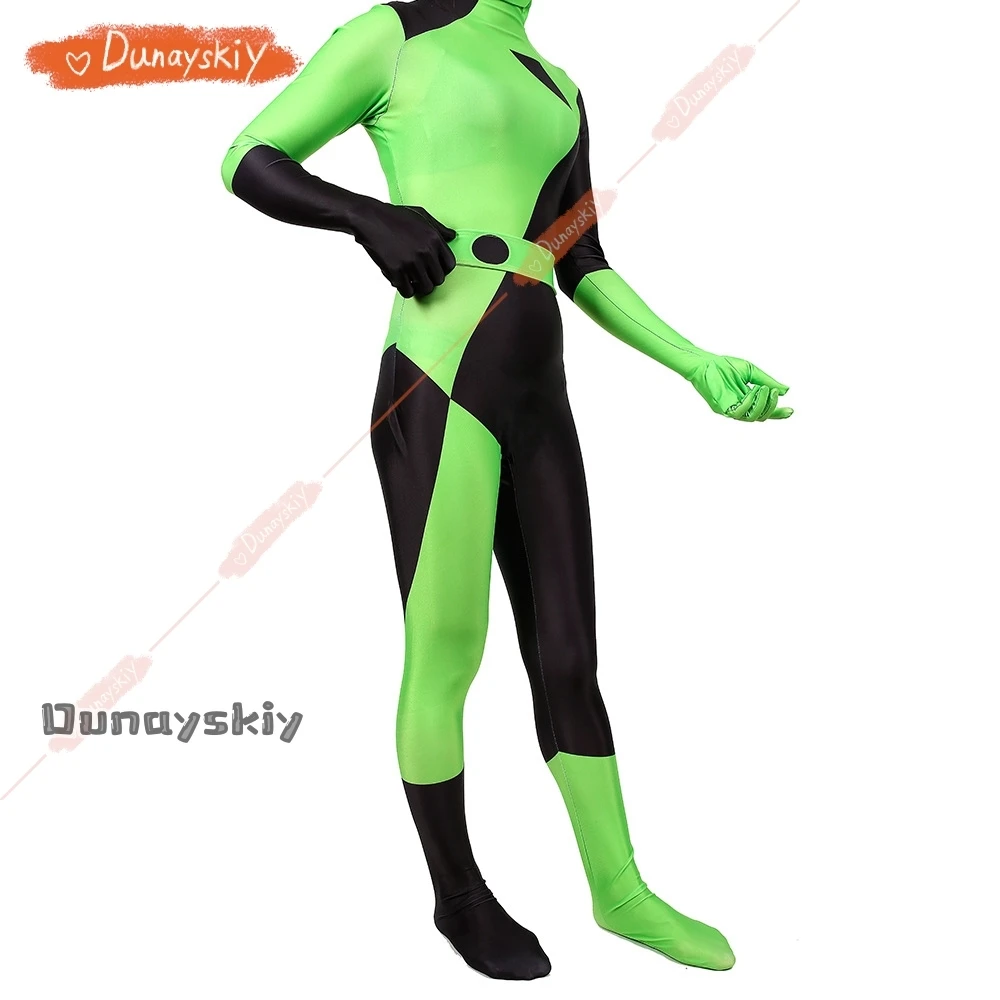 Recién llegado, mono para chico adulto Kim posible, disfraz de Cosplay, mono para fiesta de Halloween, Cosplay