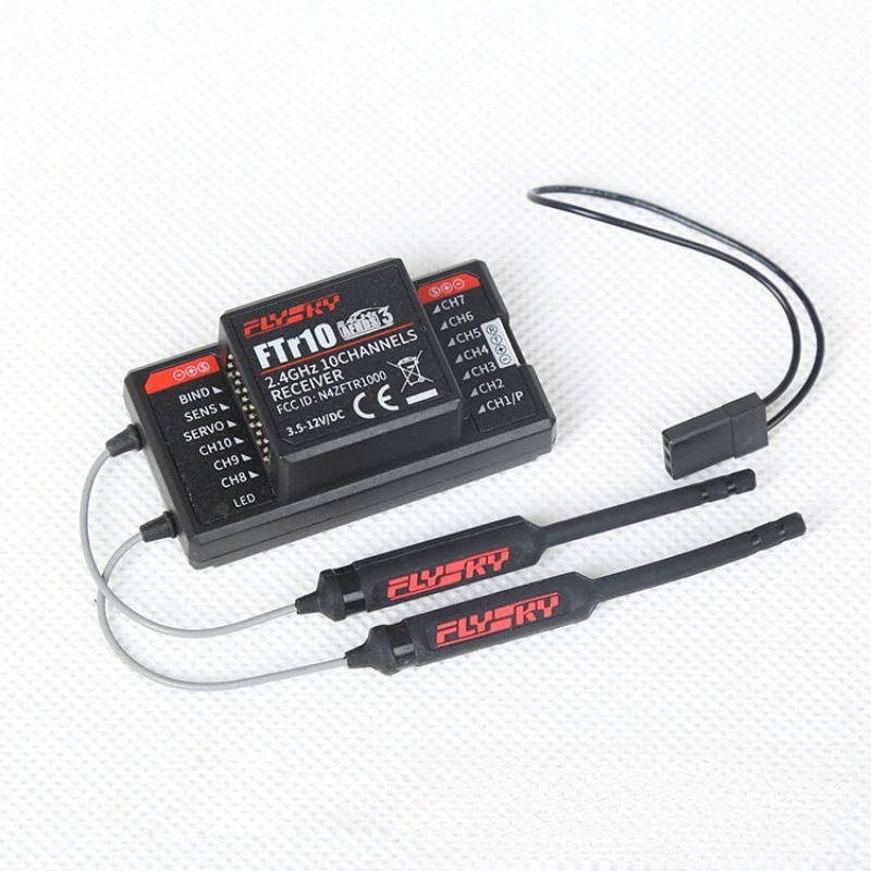 

FLYSKY 10-way receiver, FTR10 for fixed wing/crossing/vehicle/boat two-way PL18 NB4