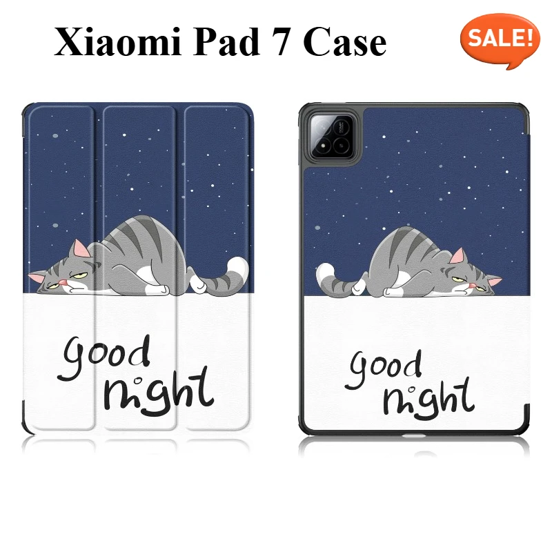 

For Xiaomi Pad 7 Pro Case 11.2in 2024 Tri-folding Flip Stand Magnetic Smart Tablet Cases Funda for Xiaomi pad 7 11.2" Cover