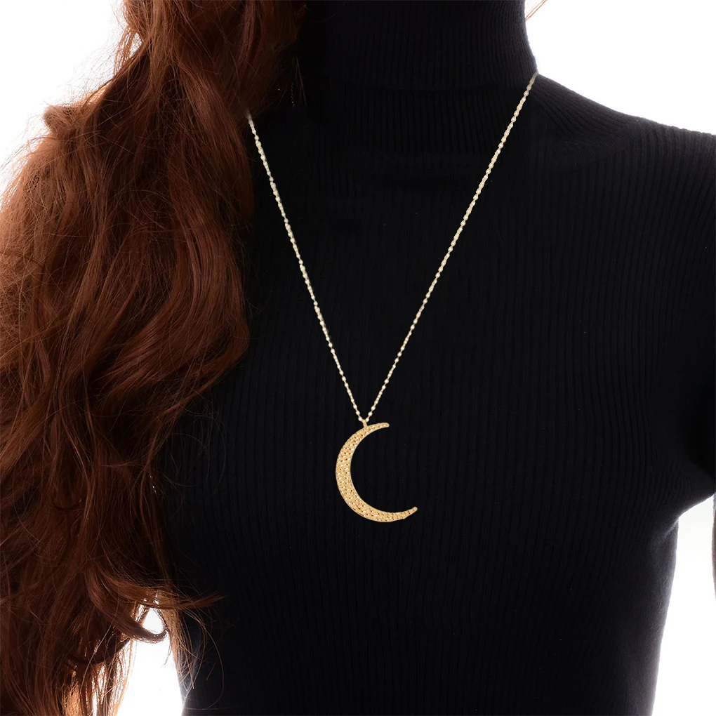 Moon Necklace Adjustable Aesthetic Jewelry Wear-resistant Alloy Hanging Pendents Valentines Day Necklaces for Women