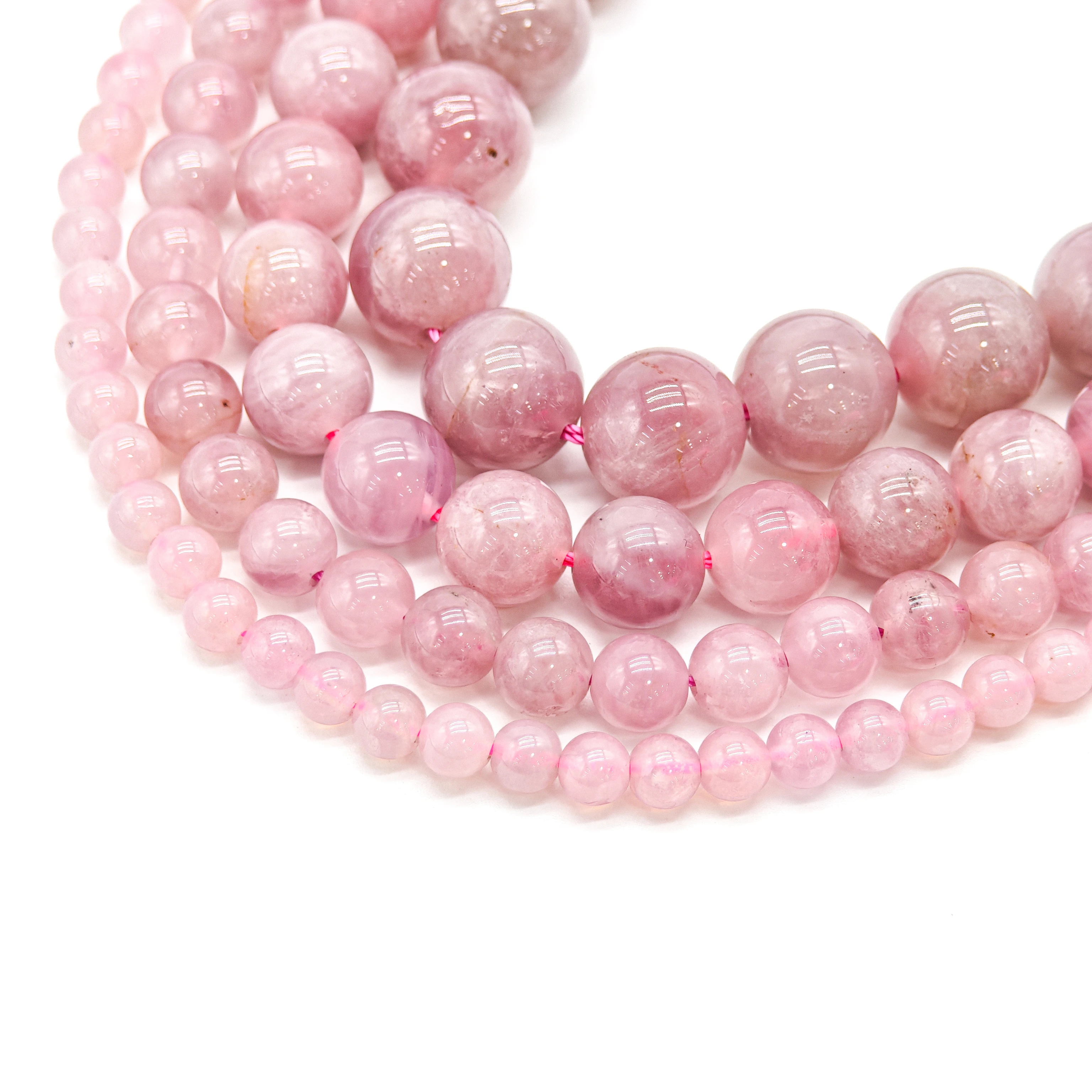 Natural Madagascar Rose Quartz Round Loose Beads 4/6/8/10mm | Pink Crystal Gemstone Beads for Jewelry Making |Healing Stone