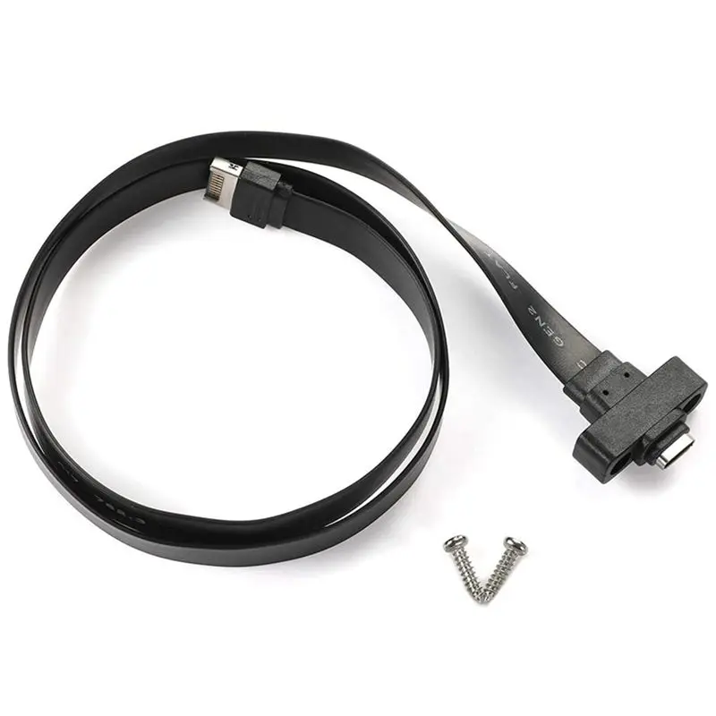 FULL-3X USB 3.1 Front Panel Type E To Type C Extension Cable ,Gen 2 (10 Gbit/S) Internal Adapter Cable,With 2 Screws (50Cm)