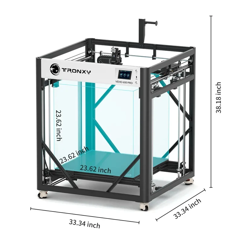 2026 TRONXY VEHO 600 PRO 2E Dual-Color Extrusion Full Pack Large Format CoreXY 3D Fabrication Set