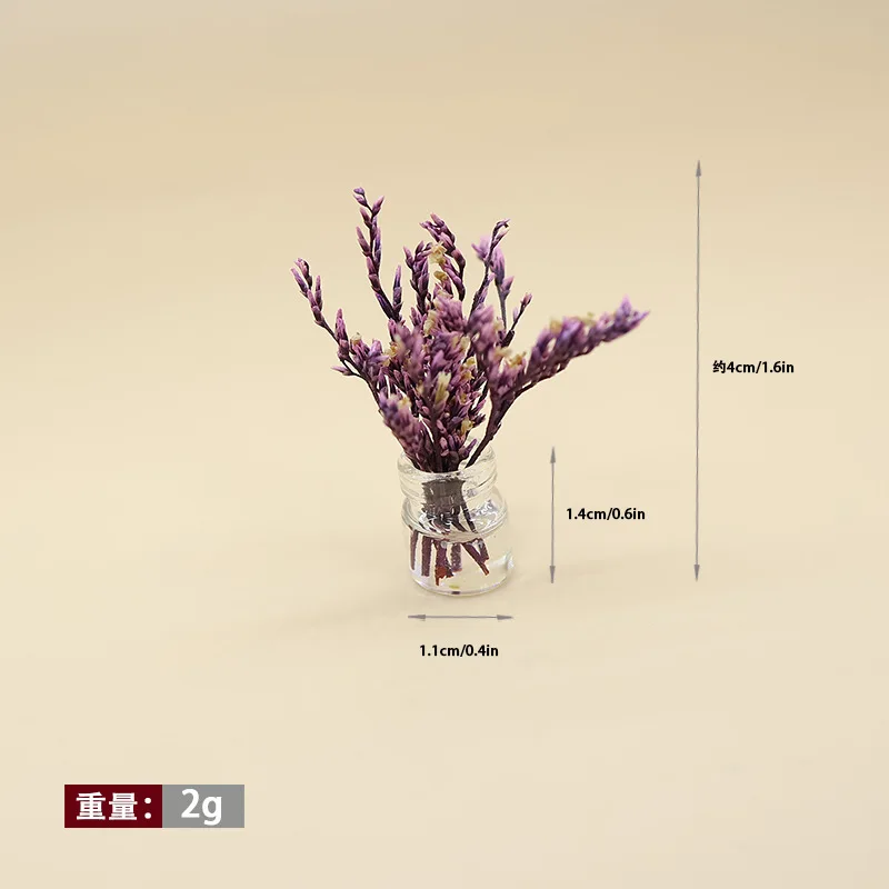 1:12 Dollhouse Mini Flower Vase Realistic Floral Arrangement Vase Model Scene Decoration Miniature