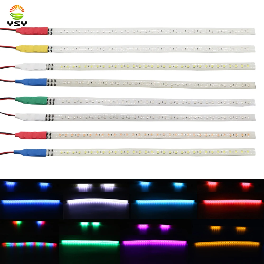 

10X Car Ambient Decorative LED Strip Light Auto DRL Styling Flexible Atmosphere Lights 30CM 60CM knight rider flash light strip