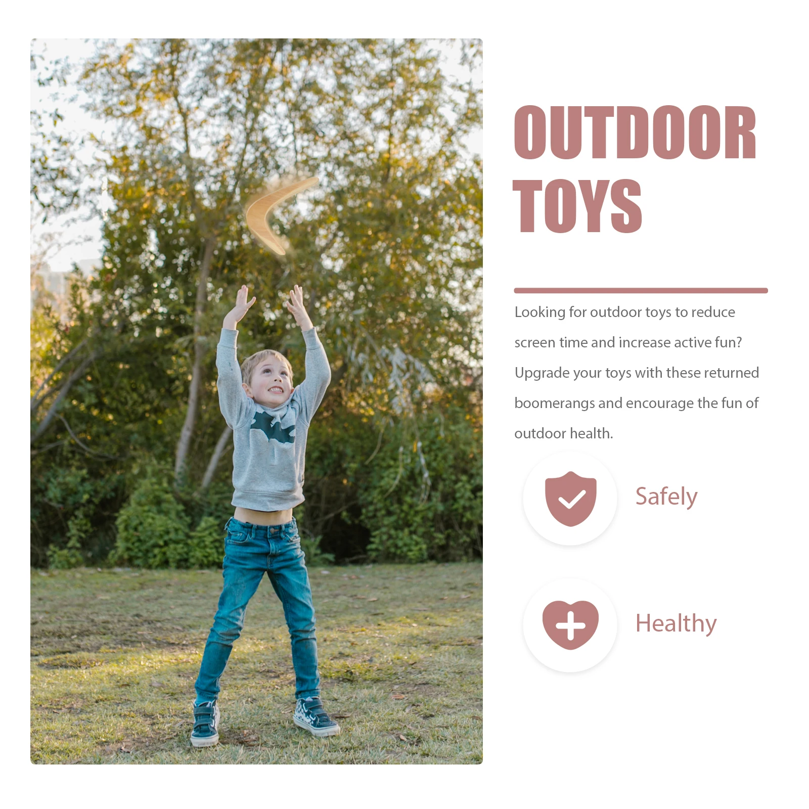 

Boomerang Outdoor Kids Games outside for Blank Wood Play Equipment Child