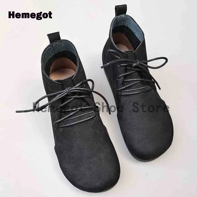 

Cowhide High Top Men's Shoes Flat Soft Cowhide Sole Lightweight Casual Shoes Breathable Single Shoes Workwear Boots Men's Shoes