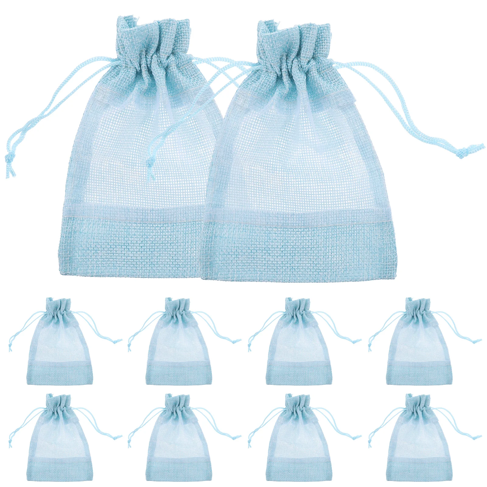 

10 Pcs Mini Lavender Sachet Bags Cloth Mesh Drawstring 10x14cm Lightweight Portable Storage Gift Packaging