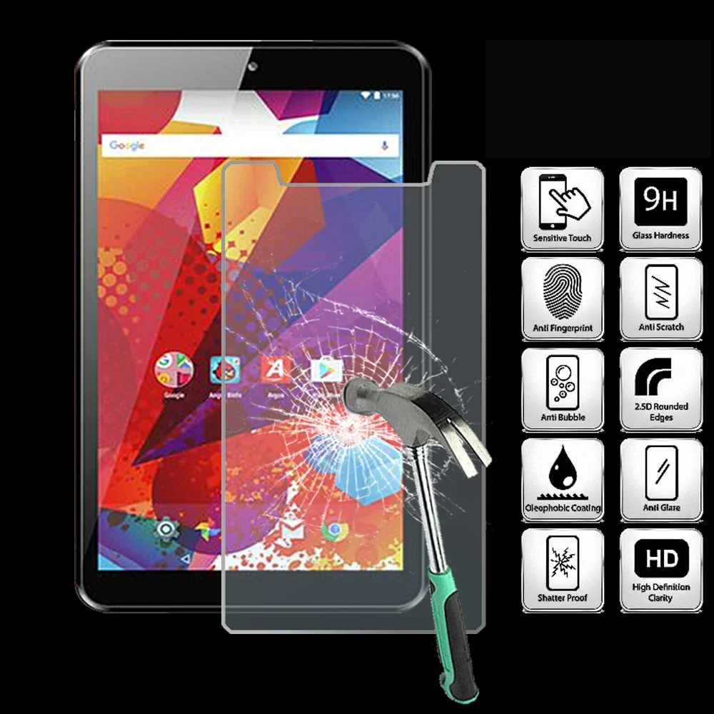 

For Argos Alba 7 Inch Tablet Tempered Glass Screen Protector Cover Explosion-Proof Anti-Scratch Screen Film