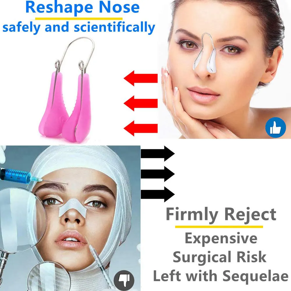 Silicone Nose Up Lifting Clip Shaper Beauty Tools Soft Safety Nose Bridge Straightener Corrector Device for Wide Crooked Nose