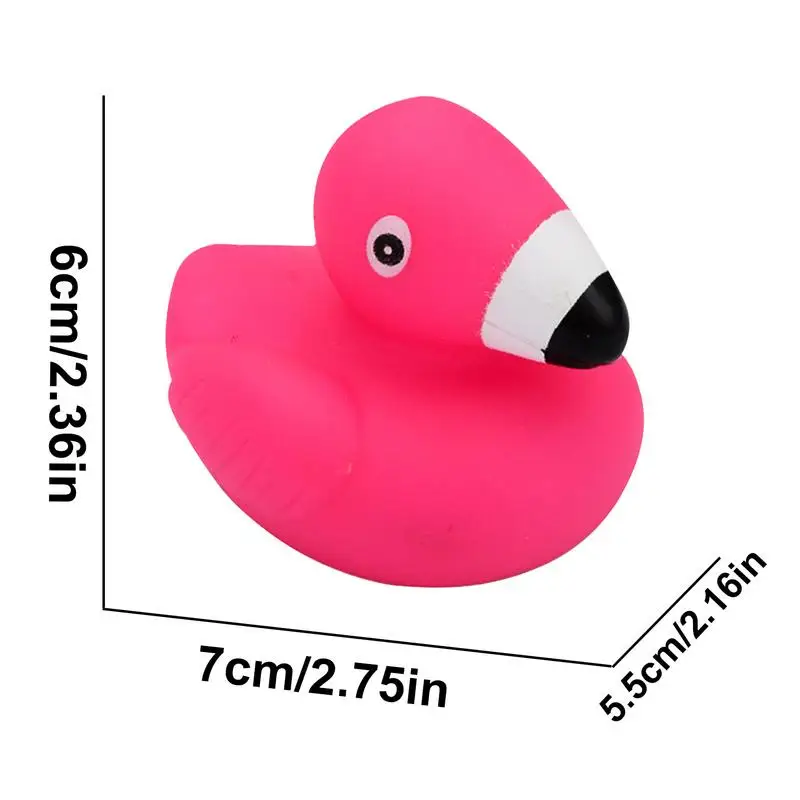 Flamingo Duckies For Kids Cute Tiny Ducks Cake Toppers Safe Flamingo Figurines Bath Toys For Parties Birthdays Christmas Baby