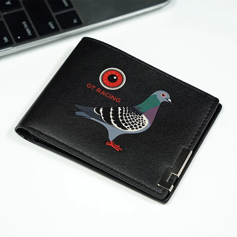 GT RACING PIGEON EYE DESIGN MEN'S SLIM WALLET PU LEATHER DURÁVEL LIGHTWEIGHT BUSINESS ACESSOR DE MODA