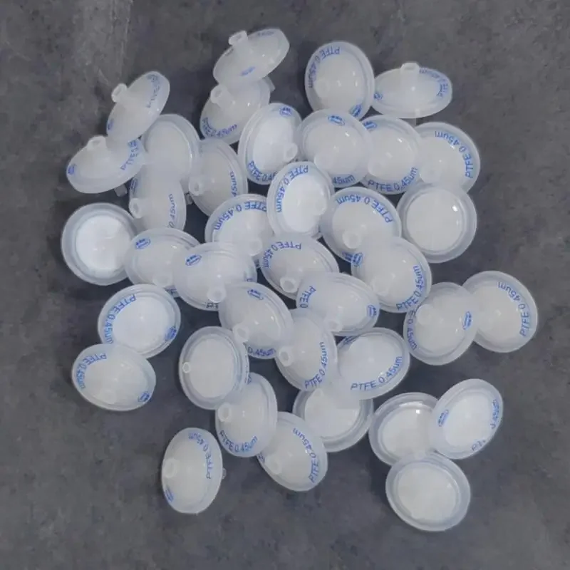 20 sztuk/partia 13mm 25mm Jednorazowe Mikro Filtry do Próbek z Membraną Hydrofobową PTFE 0,2/0,45um do Kromatografii Cieczowej w Laboratorium — zdjęcie produktu 7