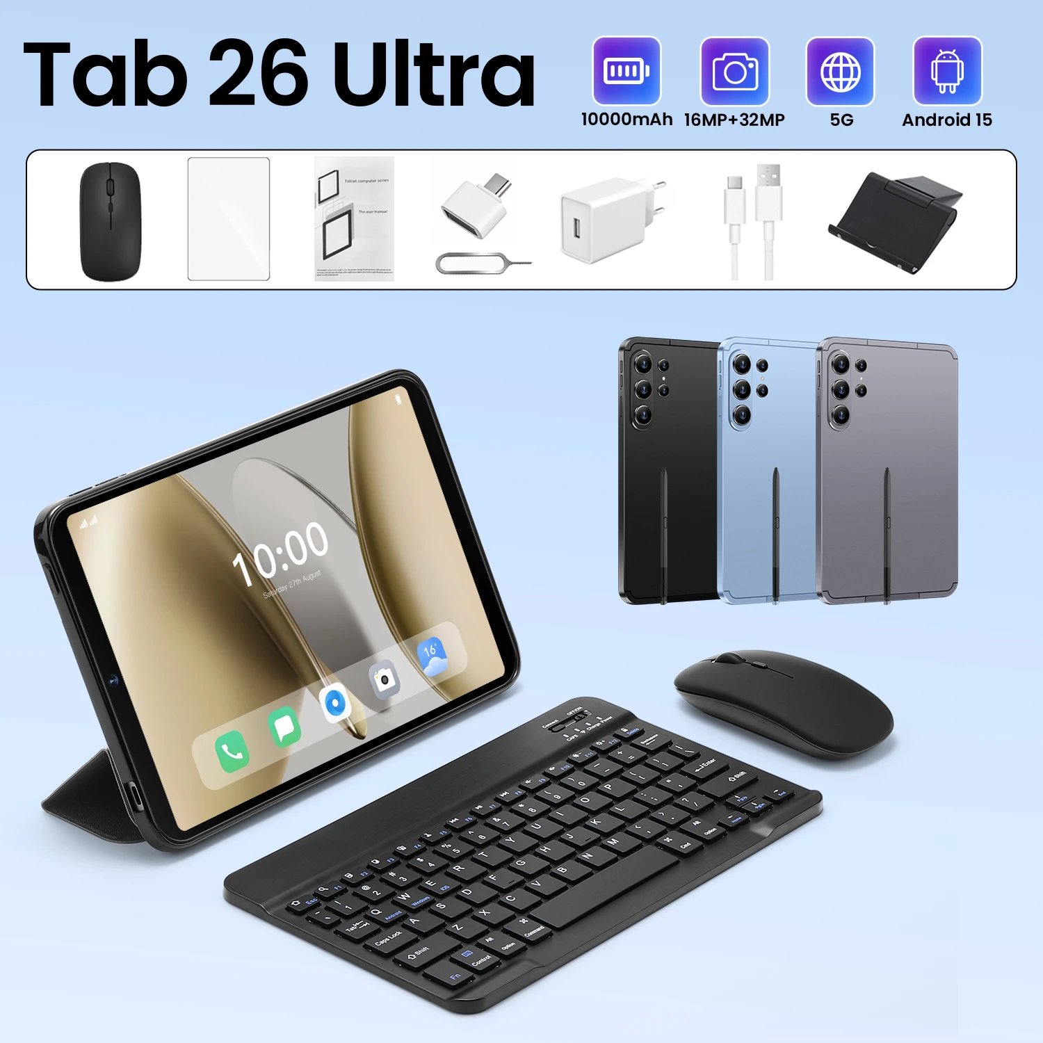 

HOT Original Global Version Tab 26 Ultra PC Snapdragon 10.1inch HD Screen 10000mAh 5G Dual Card WiFi 2026 New Tablet