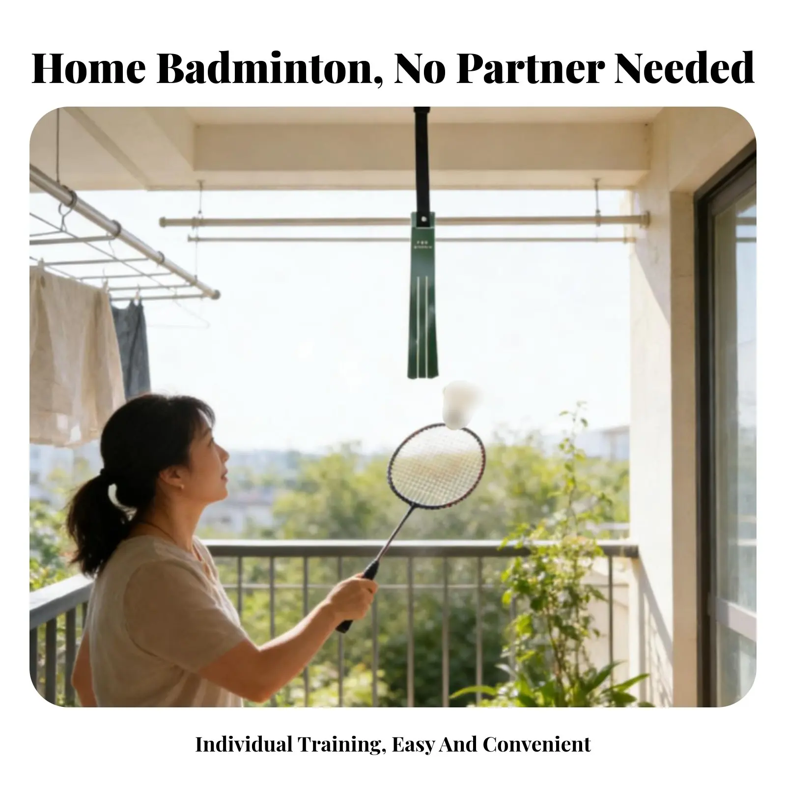 

Тренажер для бадминтона с высокой прозрачностью, долговечный, подвесной, регулируемый по высоте, портативный, спортивное оборудование