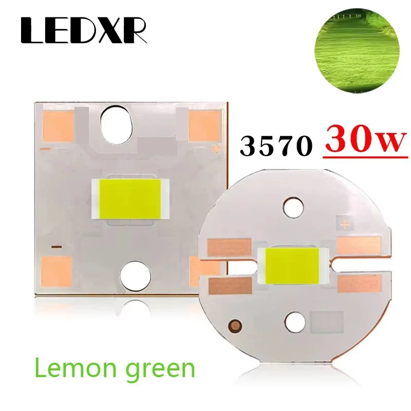 3570 LED light board lens beads car modification accessories high beam light source daytime running light lemon green 6 chip