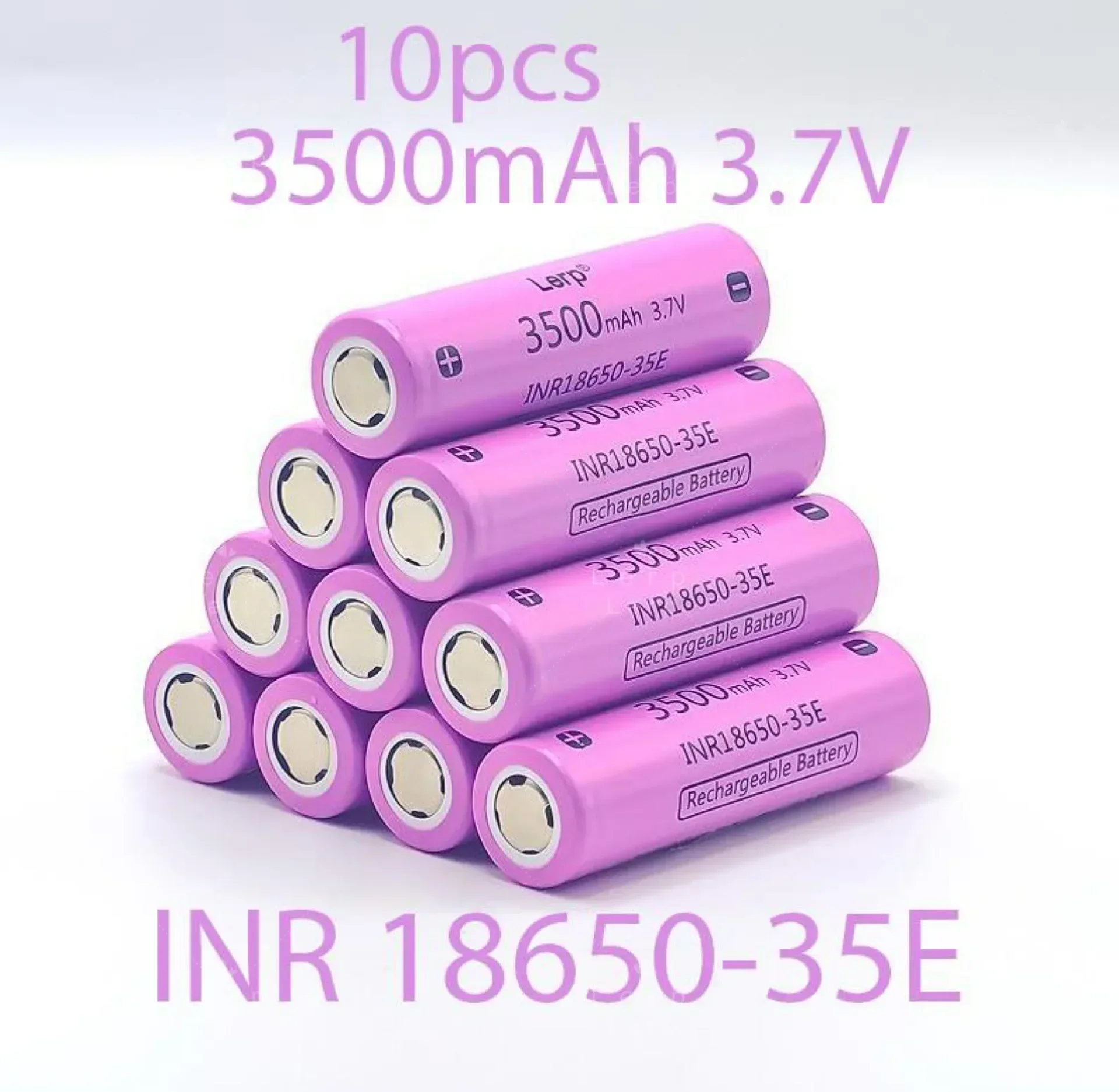 The latest 18650 rechargeable lithium battery is 100% original 3.7V 3500mAh, suitable for various electronic products