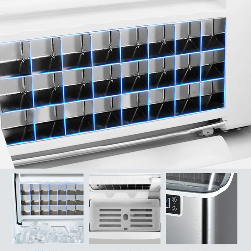 Commercial Ice Maker Machine 30kg/24H Air Cooling Snow Shaver Machine Snowflake Ice Machine Continuous Ice Machine