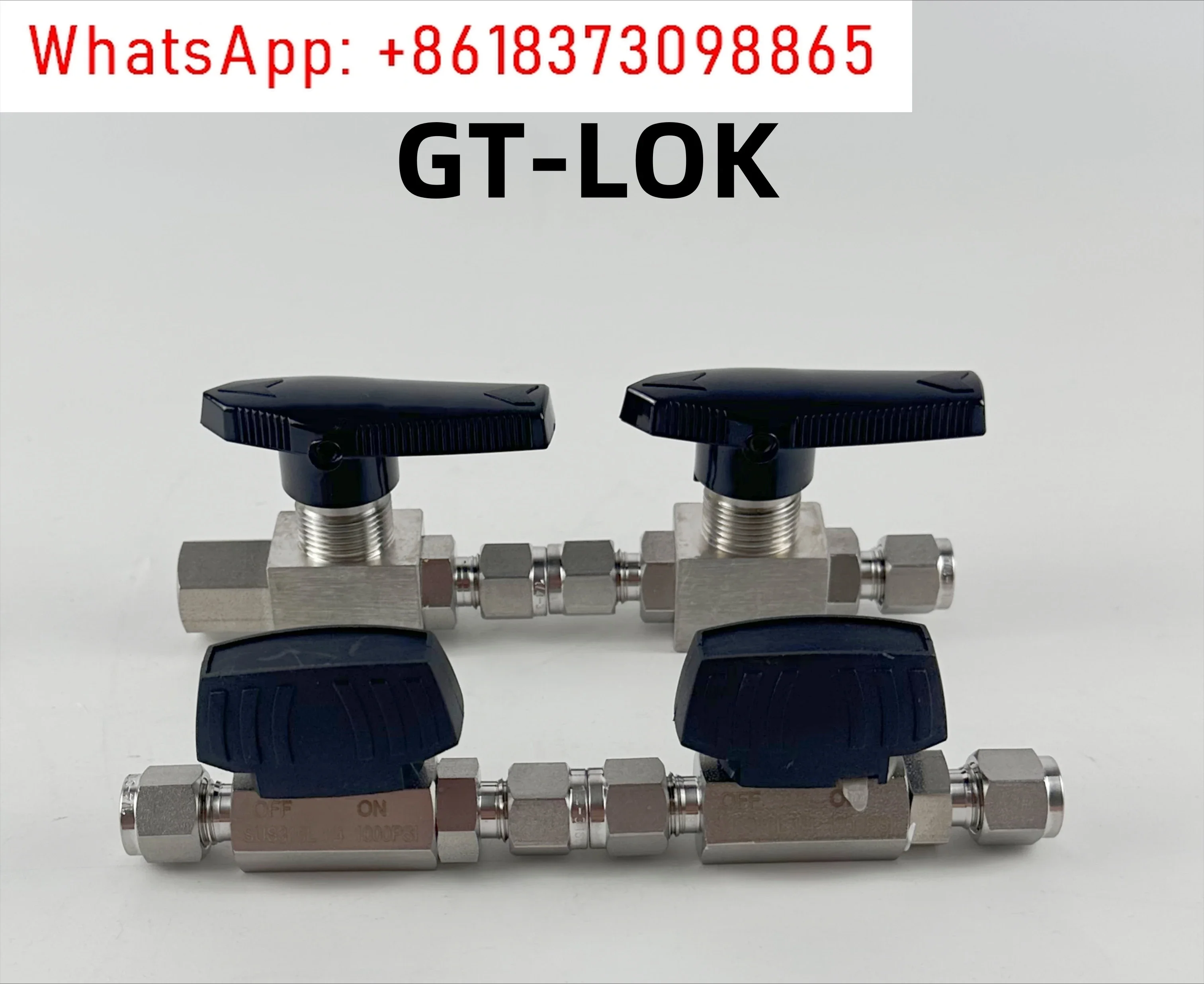 316L stainless steel ferrule through ball valve ferrule type two-way stop valve instrument end point switch valve