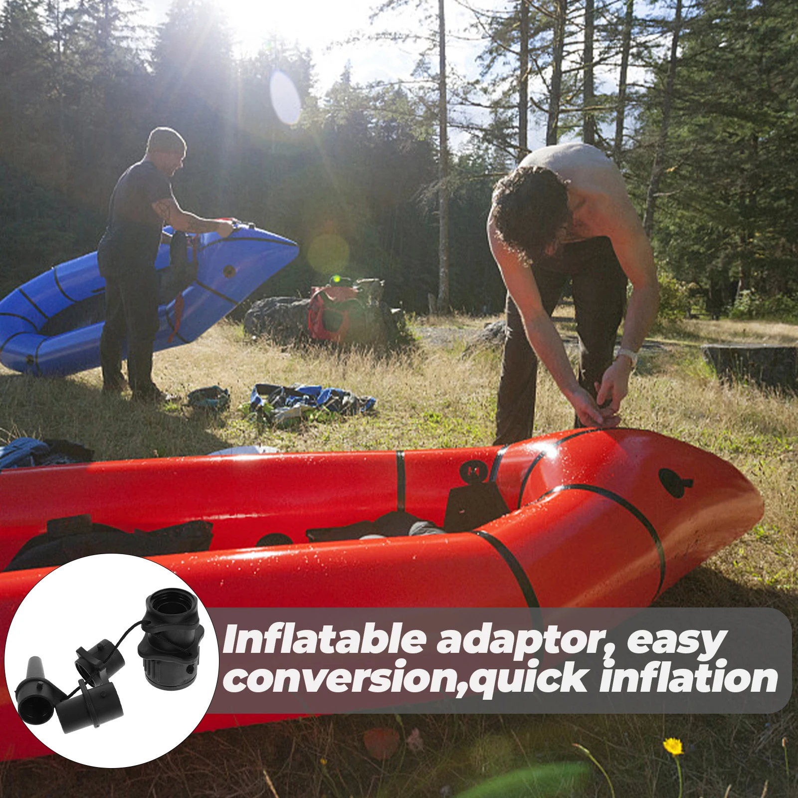 

4pcs Air Pump Hose Adaptor For Inflatables Durable Abs Tight Fit Kayak Paddle Board Surf Mat Inflation Deflation Tool