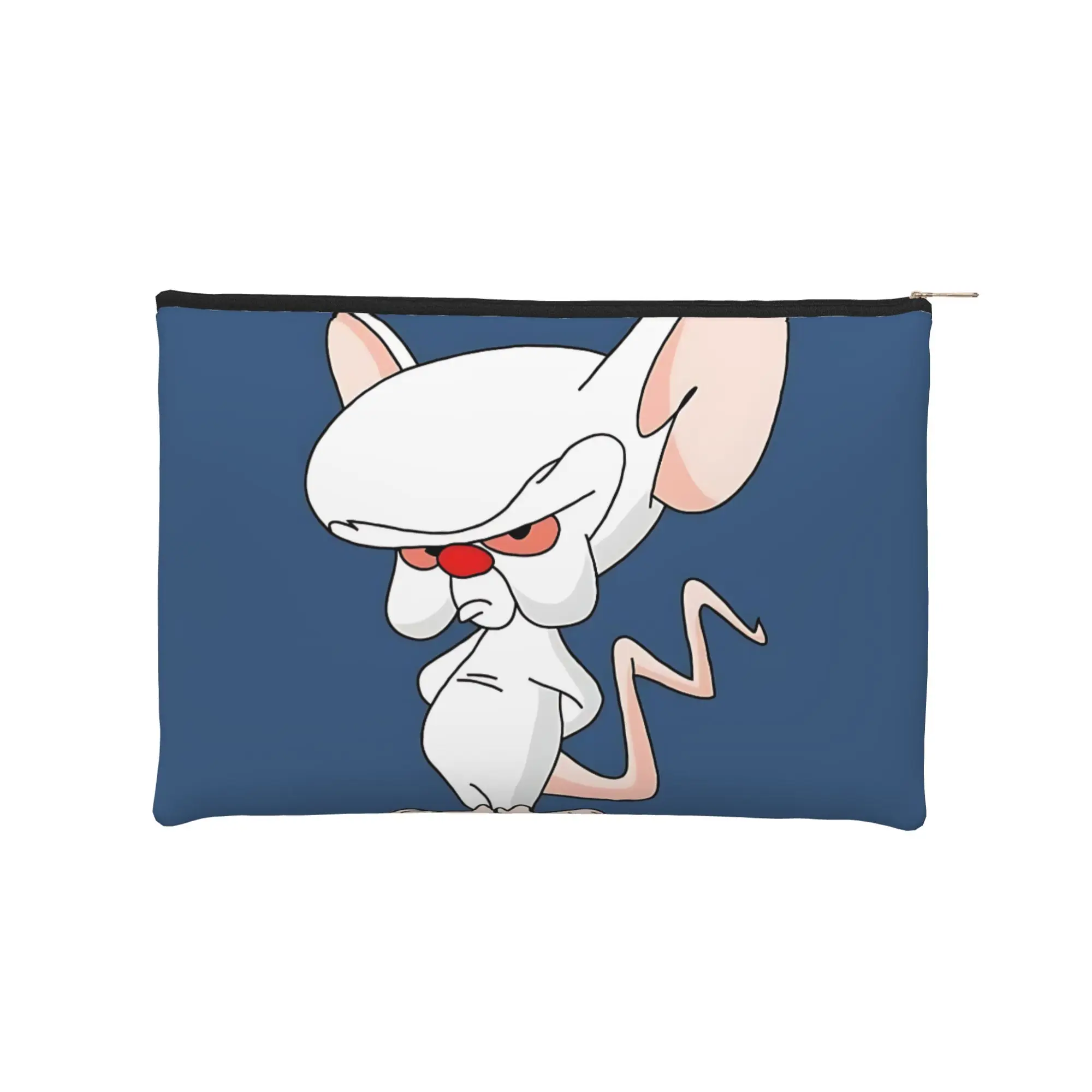 

1pc Stylish A Mouse Makeup Bag Pinky And The Brain Toiletry Bag with Zipper Makeup Organizer Wash Bag