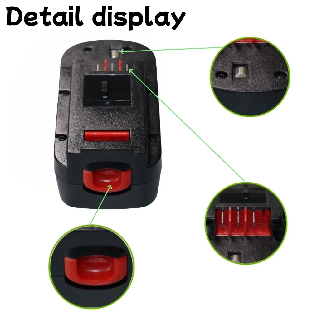 18V 6000mAh High Capacity Power Tool Battery For Black&Decker A18 A1718 A18NH HPB18 HPB18-OPE FS1800CS FS1800D FS1800D-2