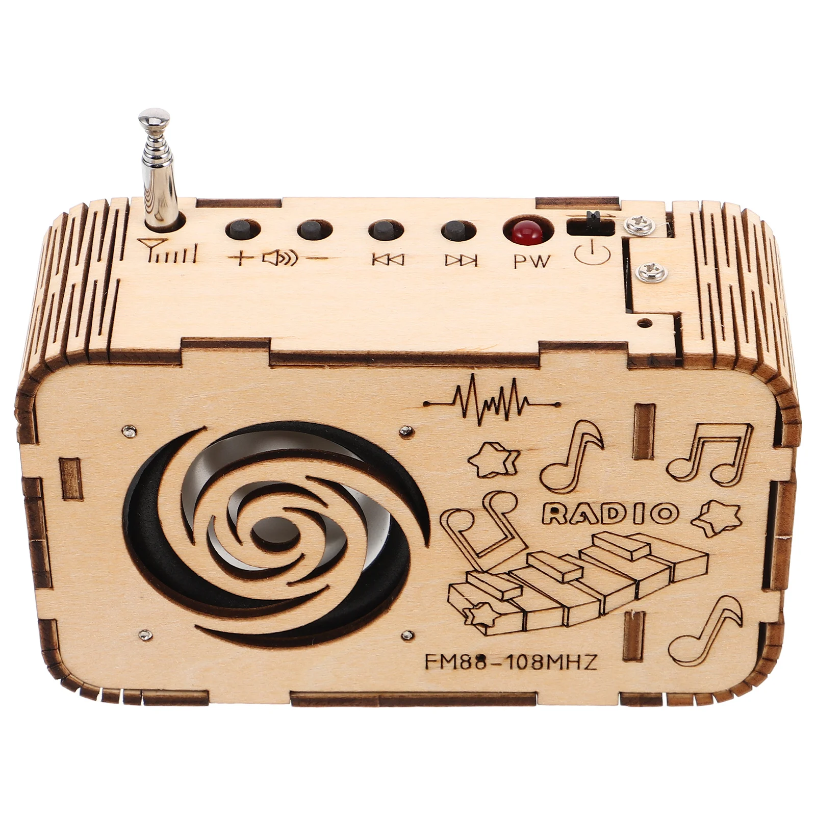 

1pcs Children's Experiment Toy Kids Science Kit Intelligent Electrical Circuit Wood Radio STEM Electronics for Teens