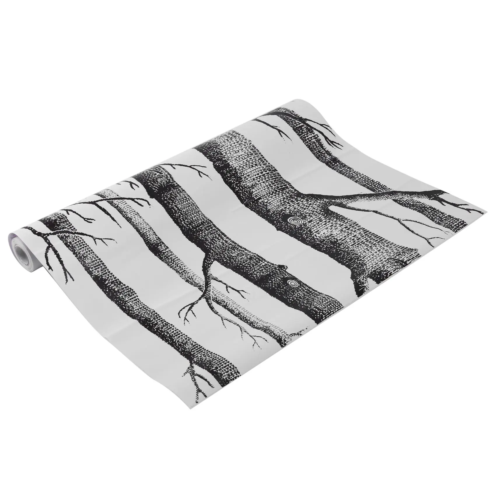 AINY-أسود أبيض شجرة البتولا خلفية لغرفة النوم التصميم الحديث غرفة المعيشة ورق حائط لفة ريفي الغابات وودز خلفيات #4