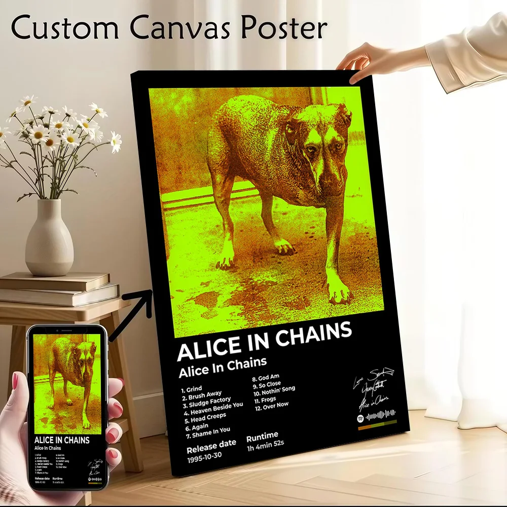 Alice In Chains Album Cover Poster Customizable Printed Canvas Painting for Pictures Wall Art Room Decoration Gaming Wand Deko