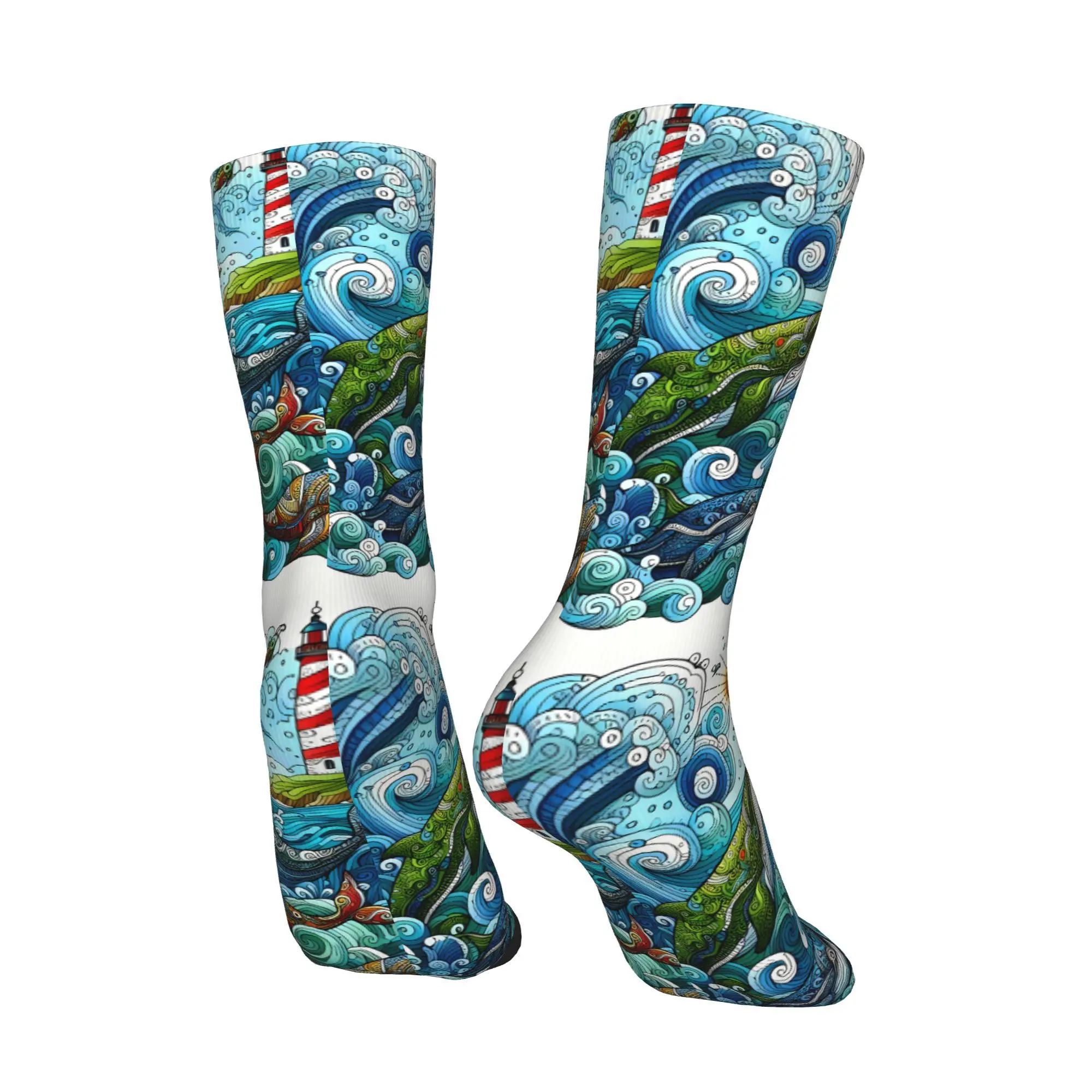 Kaus Kaki Keren Tari Paus Pria Bermotif Poliester