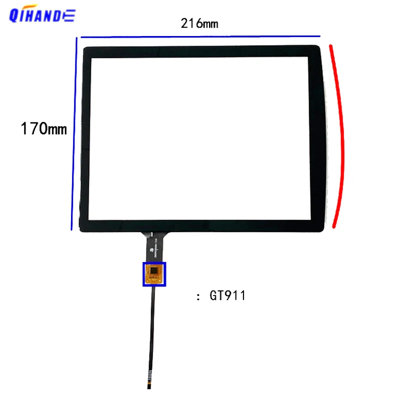 9.7inch 2.5D 6Pin Touch ZB097GS0416A For CS-CTP10183-A FPC Car Touch Sensor  Panel GPS Parts Digitizer For Tesla Radio Glass