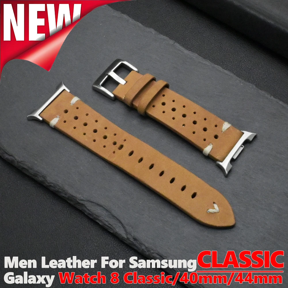 Men Leather Watchba… - image