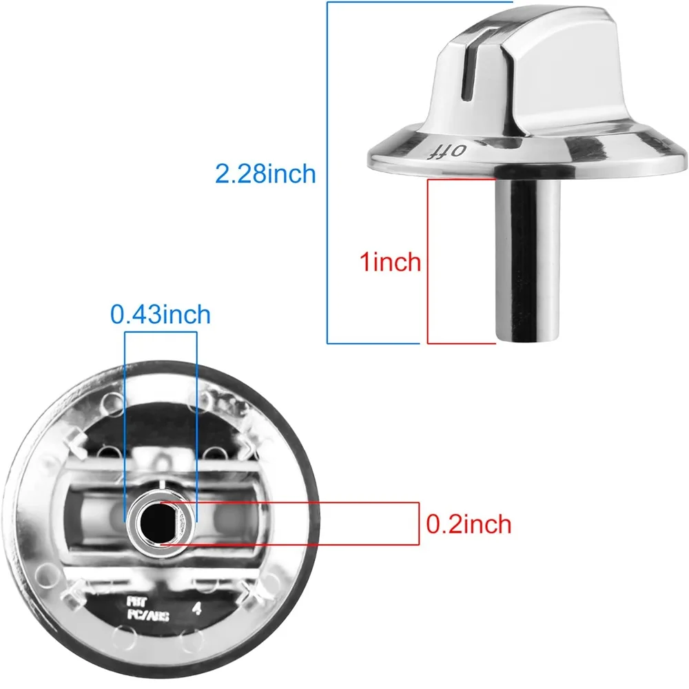 5304525746 Gas Cooktop Knob, Range Burner Stove Knob Compatible with Frigidaire Range Cooktop 5304504839,4960519,AP6997304