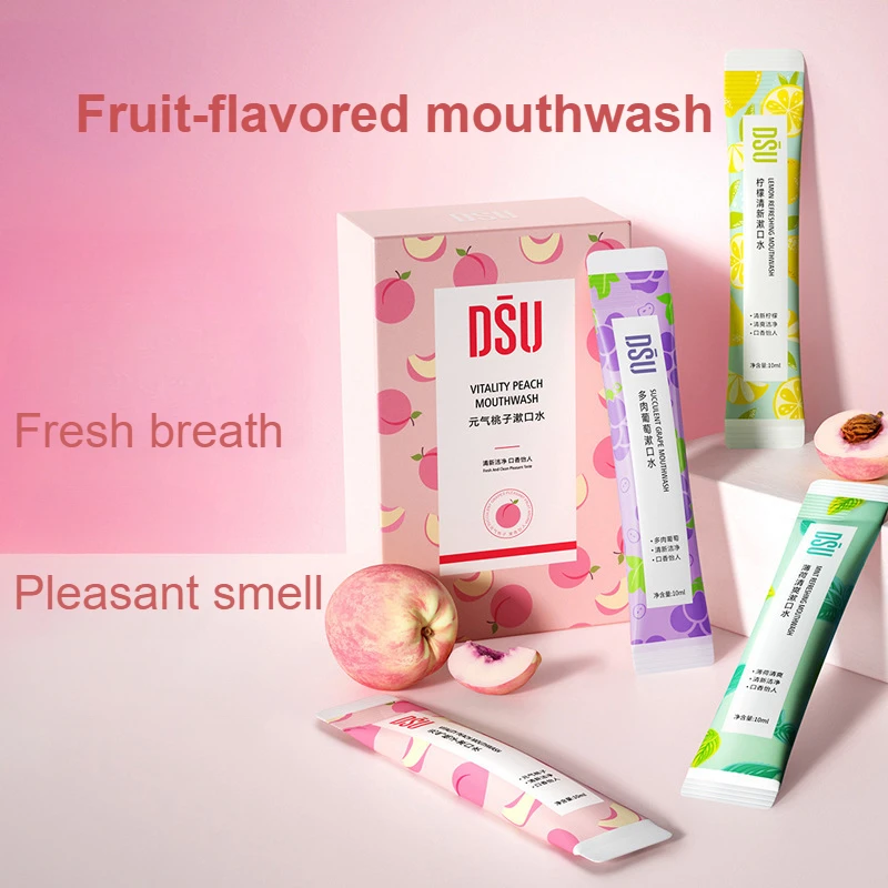 20pcs Fruit Scent Mouthwash Portable Fresh Breath Teeth Stain Removel Mouthwash Oral Cleaning Tools Fresh Mouthwash Oral Care