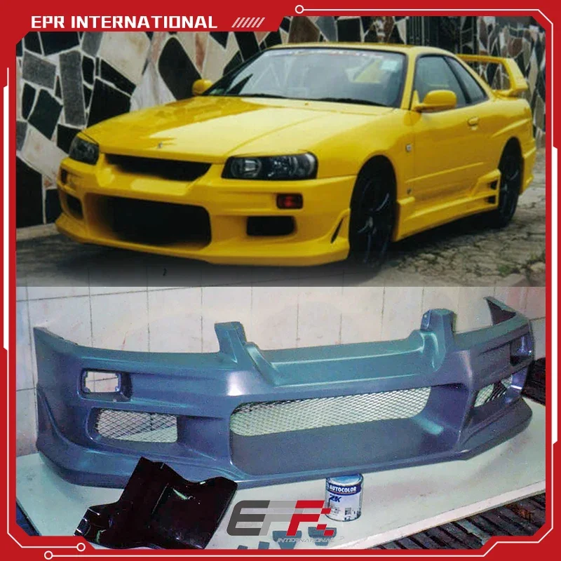 EPR Glass Fiber Front Bumper for Skyline, R34, GTT, CW Type, Enhance the Appearance