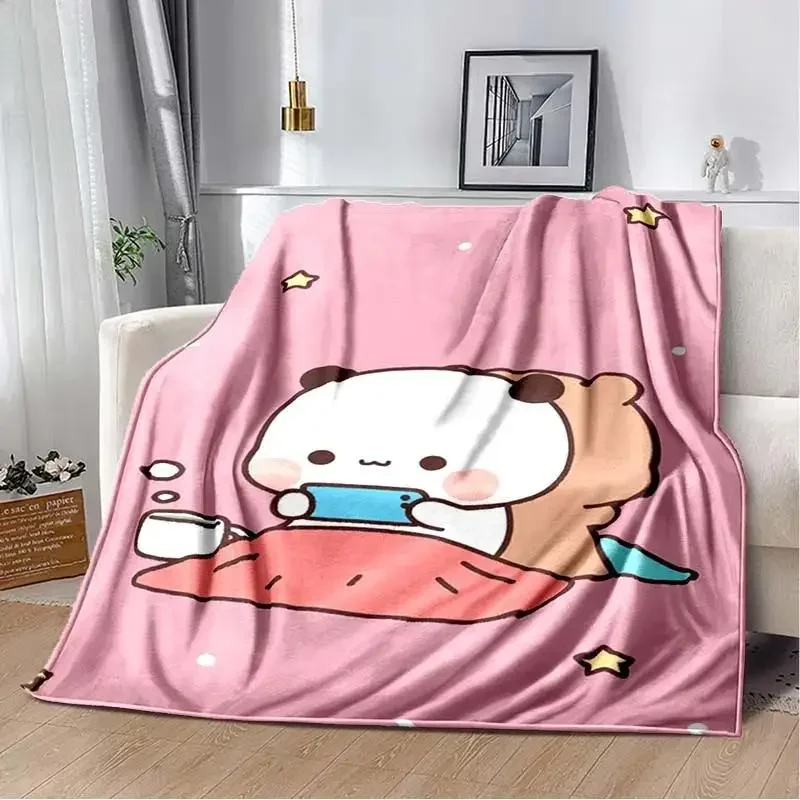 New Kawaii Cartoon Bubu Dudu Printed Blanket Picnic Blankets Warm Blanket Soft and Comfortable Blanket Home Travel Birthday Gift