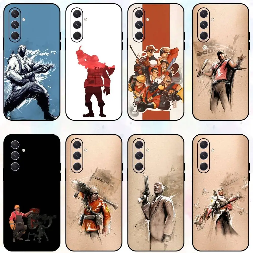 

Team F-Fortress 2 Game Phone Case For Samsung Galaxy A73,A72,A71,A70,A53,A52,A51,Others Soft Black Shell