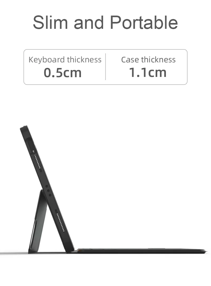 Imagem -02 - Capa Magnética Destacável sem Fio para Ipad Trackpad Multi-touch e Porta-lápis