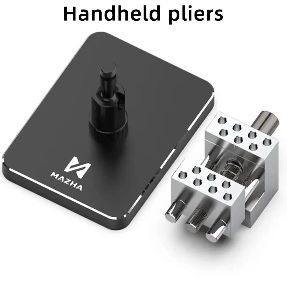 Aluminum Alloy Mini Table Vise Precision Clamp Model Assembly 2in1 Bench Vise 14 Holes Model Building Mini Vise DIY