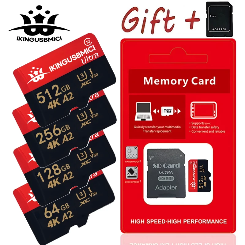 Card Camera Class High Smartphone 32-64-128-256-512gb Memory Speed Class10 Tf Micro 10 Fast Flash Quality High Reliable Premium