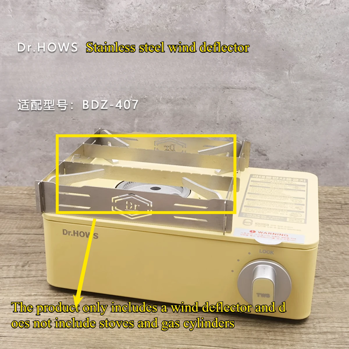 Dr.HOWS Accessories BDZ407 Mini Card Stove Stainless Steel Windproof Plate Outdoor Exquisite Camping Gear Picnic Equipment New
