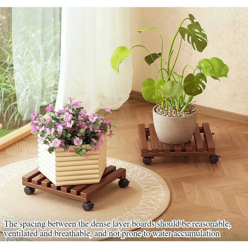 Special shelf for flower stand balcony, floor-to-ceiling movable with wheel in living room, indoor green plant potted plantbase