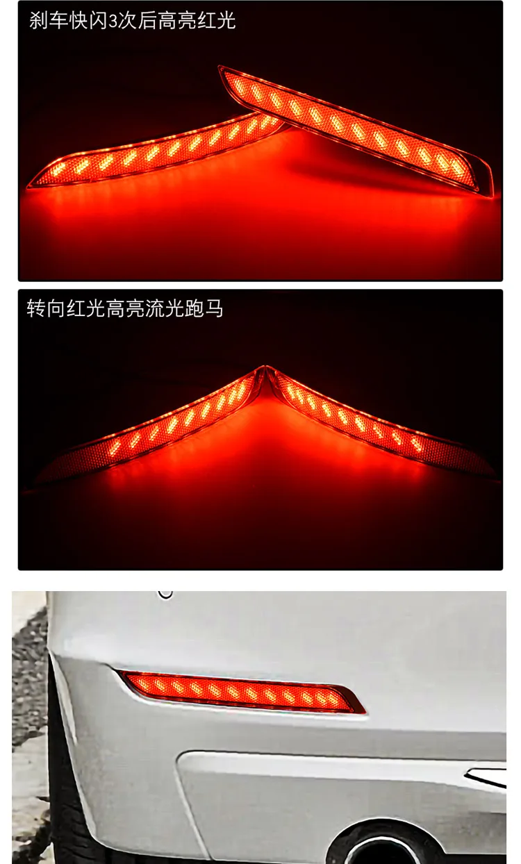 2013~2015y 3series Car Rear Bumper LED DRL 3series Daytime Running Light 316 320i 328 335Li Taillight Fog Lamp Rear Light