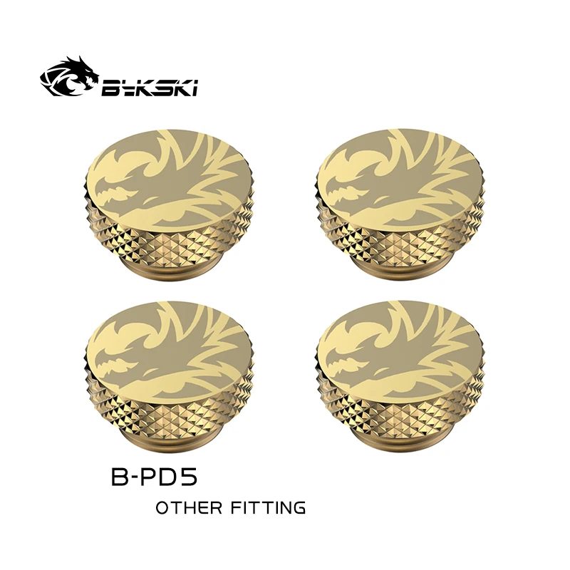 Bykski 4pcs/lots G1/4\'\' Torque End Plug Stopper Brass Sealing Lock Connector for PC Cooling System Accessories Fitting