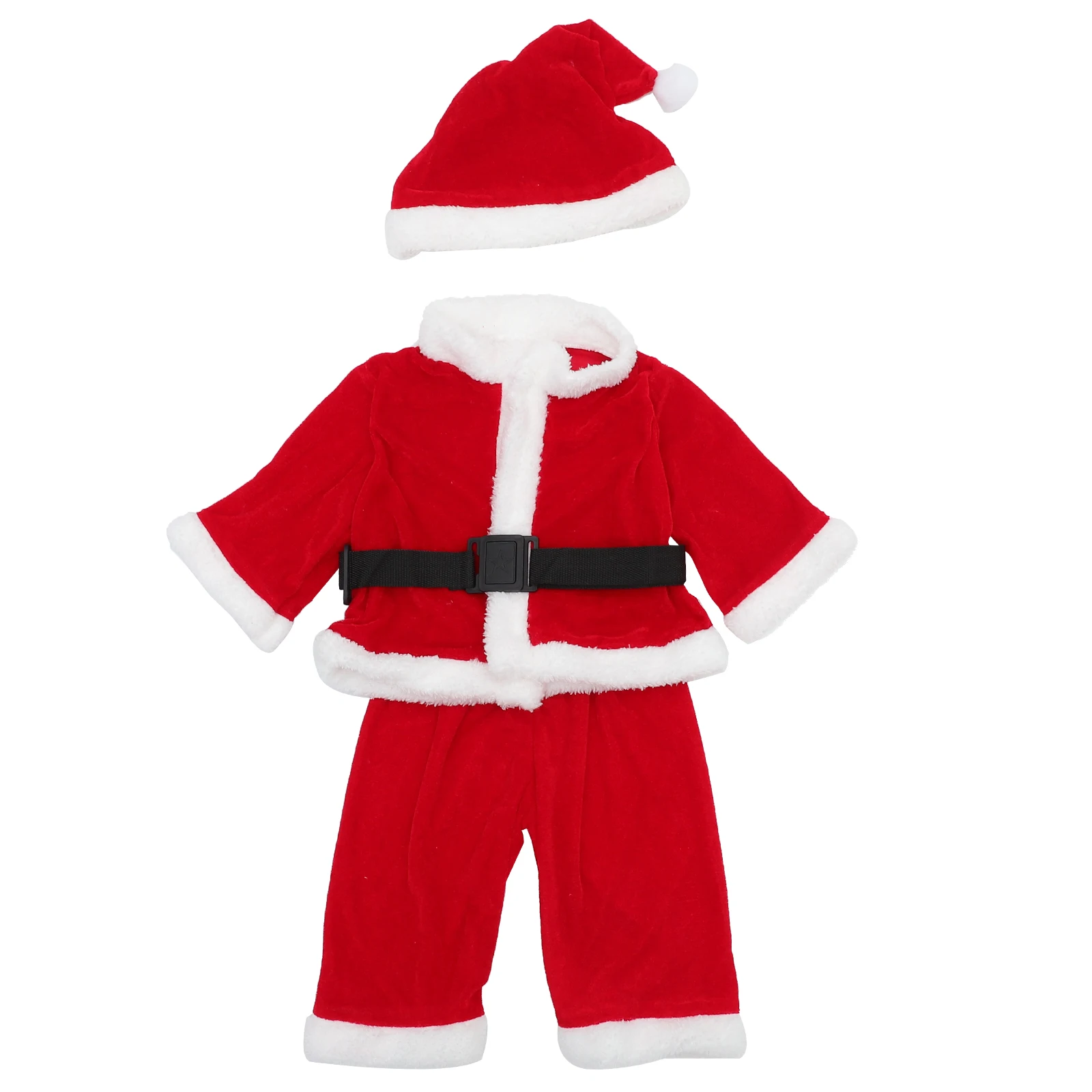 

Christmas Kids Set Red Christmas Costume Set Santa Claus Clothing Warm Soft Fabric Perfect Fit Xmas Party Cosplay