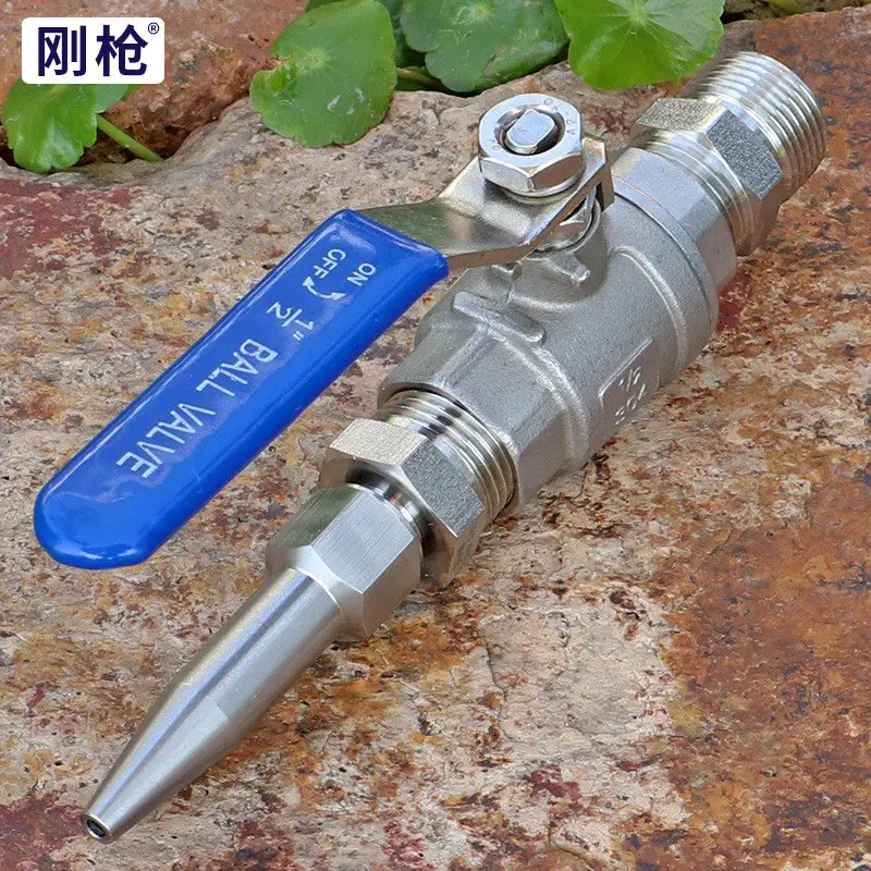 Corrosion Resistant High Pressure Car Wash Nozzle Stainless Steel Water Oil Gas Cleaning Direct Spray