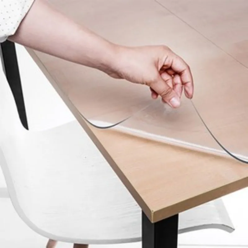 Clear Table ProtectorPlastic Table Cover Protector, Desk Protector Mat, Desk Pad Waterproof PVC   cover table