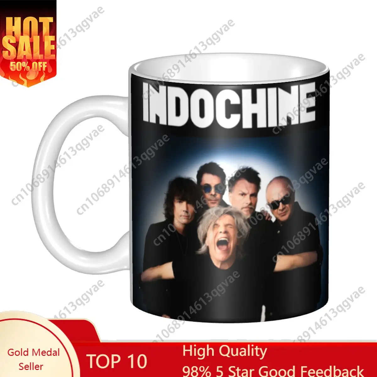 

Tour Indochine Tokaug Coffee Mug DIY Personalized French Rock Band Singer Ceramic Mug Creative Gift Outdoor Camping Beer Cup