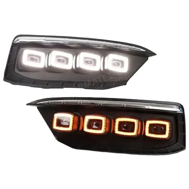 

CARMATES Led Daytime Running Lights With Dynamic Turn Signal Daylights Fog Lamp DRL For Honda Civic 2019 2020 Type A